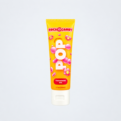 Rock Candy POP Thickening Gel tube with a detailed front label on a clean grey background