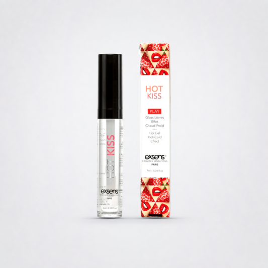 Hot Kiss Arousal Lip Gel on The Luv Coach approved neutral studio background