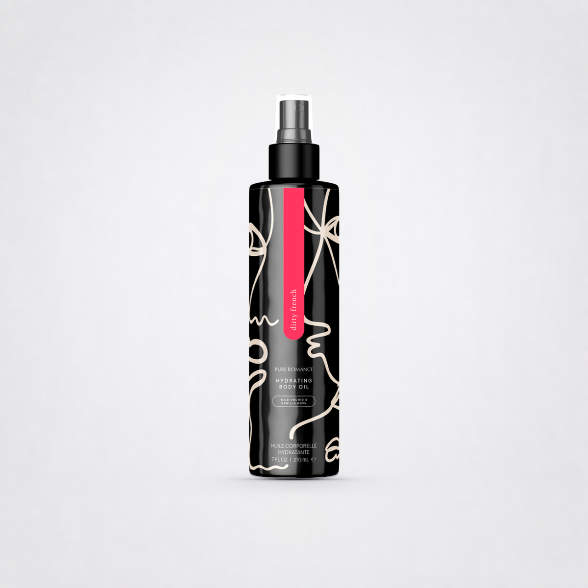 Body Dew Hydrating Oil on The Luv Coach approved neutral studio background
