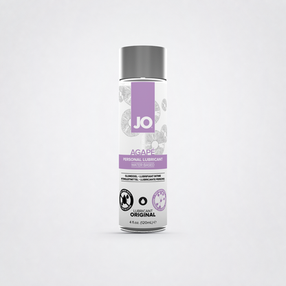 Jo Agapé Amazing Water Based pH balanced Lubricant on The Luv Coach approved neutral studio background