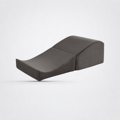 Flip Ramp with Cover (discreet!) - Turns into an ottoman on The Luv Coach approved neutral studio background