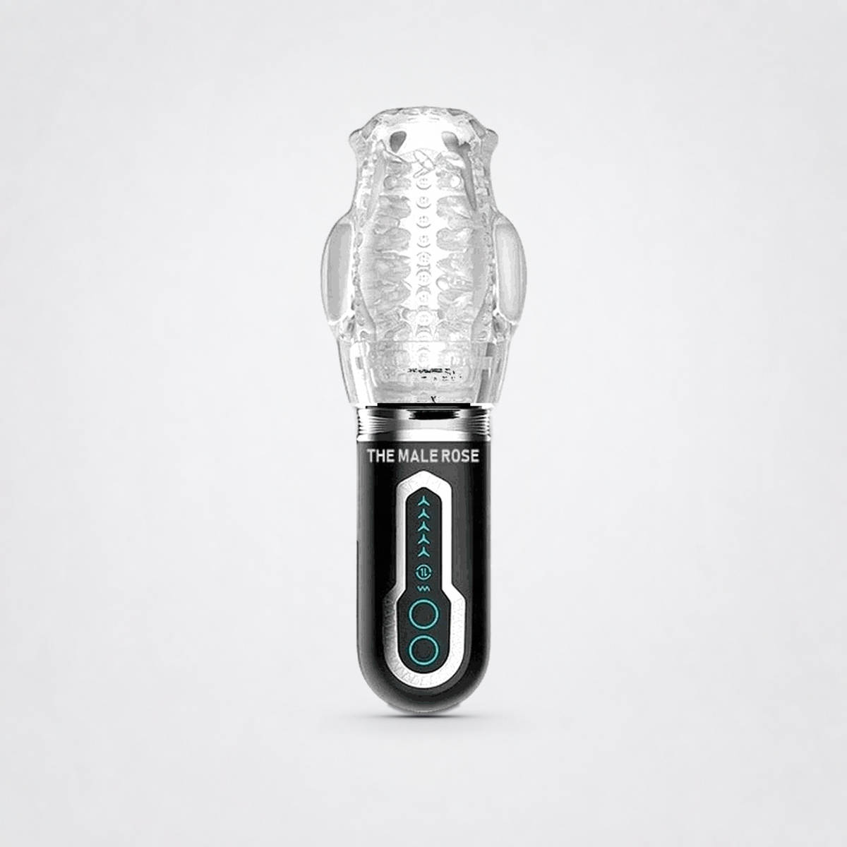 Male Rose 3 Ultimate Stroker for him on The Luv Coach neutral grey studio background