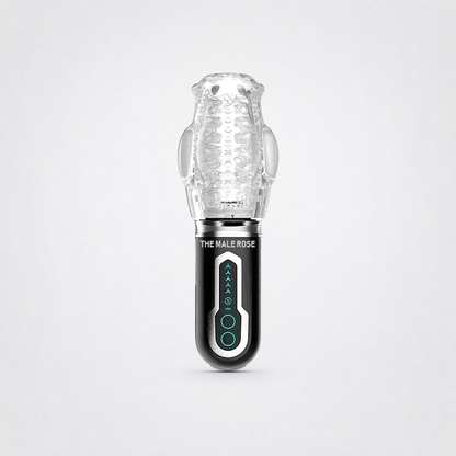 Male Rose 3 Ultimate Stroker for him on The Luv Coach approved neutral studio background