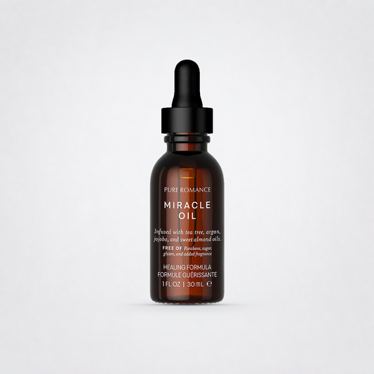 Miracle Oil on The Luv Coach approved neutral studio background