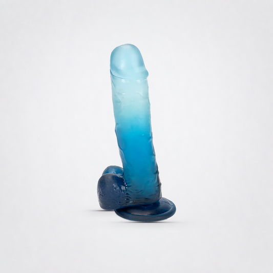 Mr. Nice Suction Cup Dildo on The Luv Coach approved gray studio background