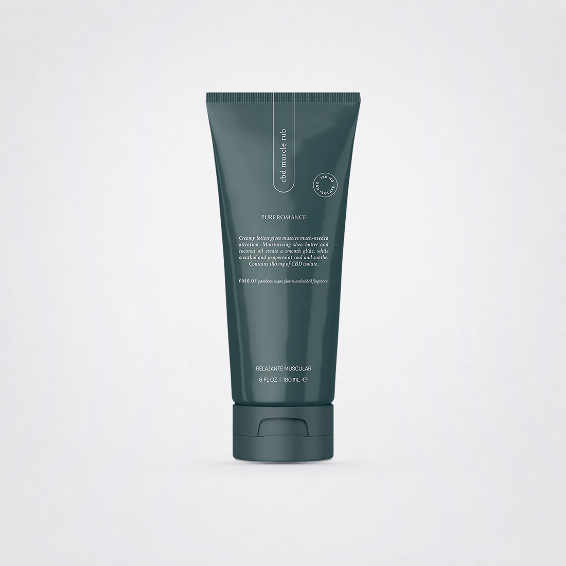 Muscle Rub on The Luv Coach approved neutral studio background