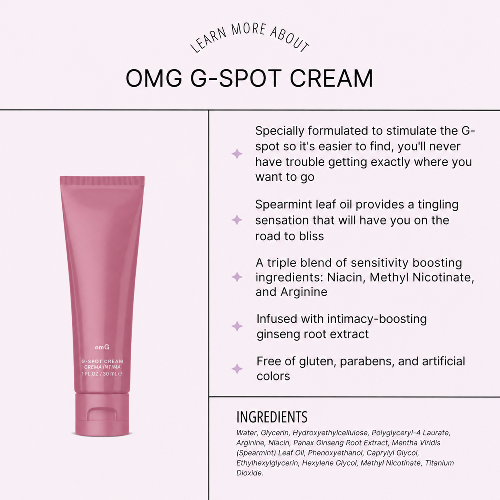 omG G-Spot Cream benefits and ingredients
