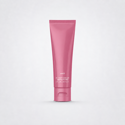 omG G-Spot Activator cream on The Luv Coach neutral studio background