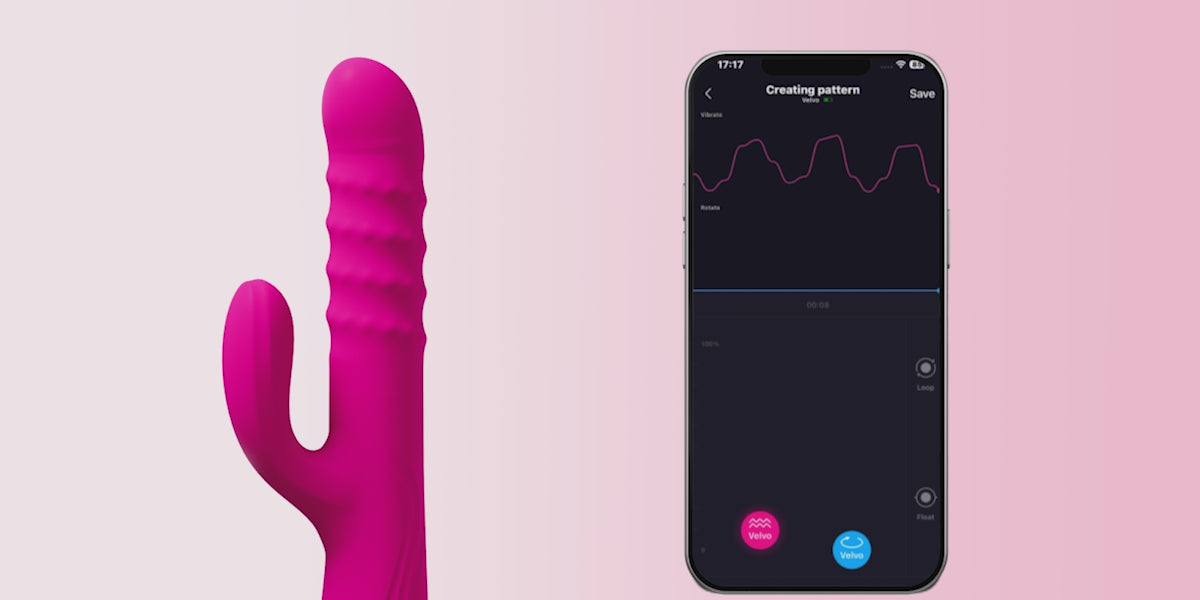 Velvo Rotating Bead Vibrating 3-in-1 App Compatible Rabbit