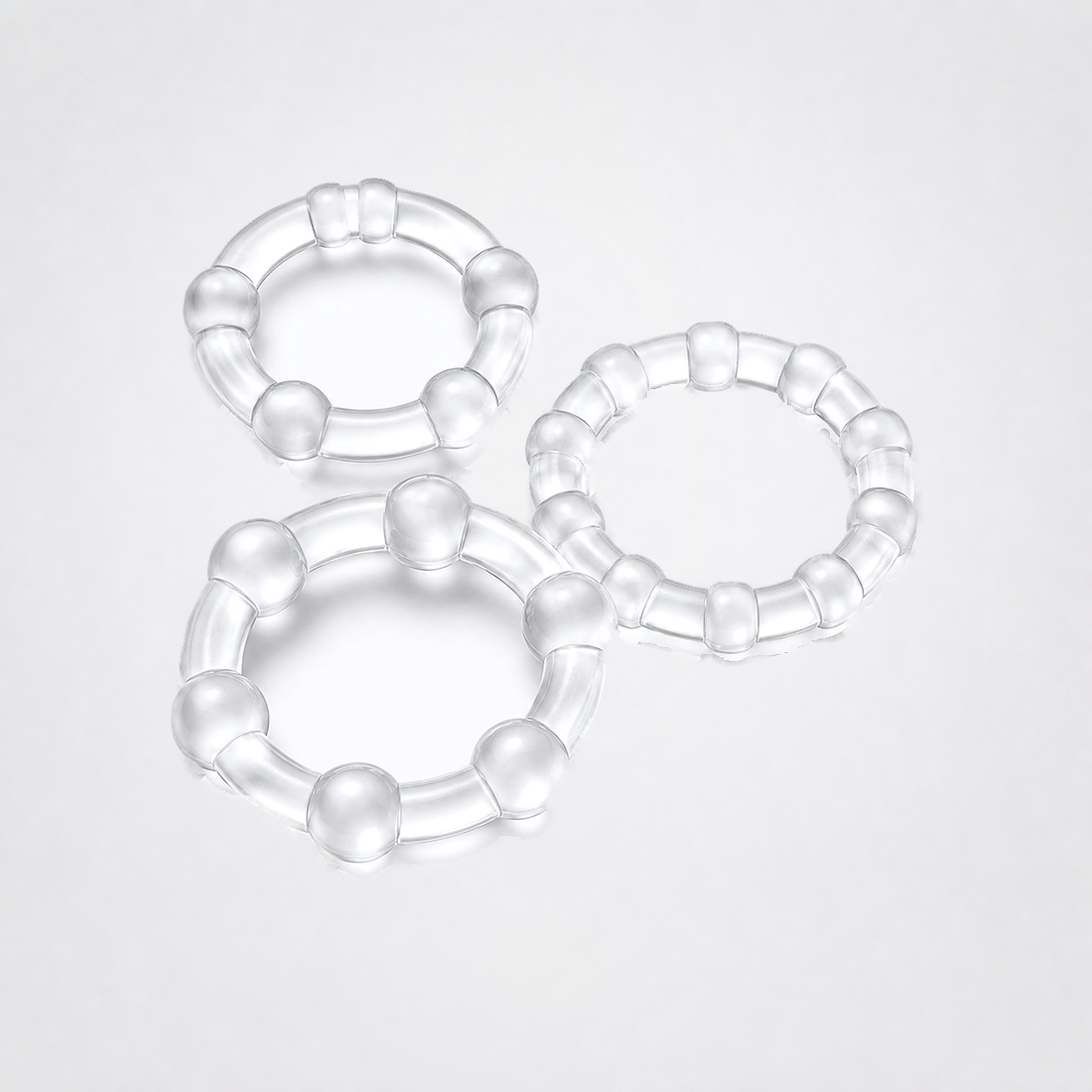 Silicone Penis Ring Set Copy on The Luv Coach approved neutral studio background
