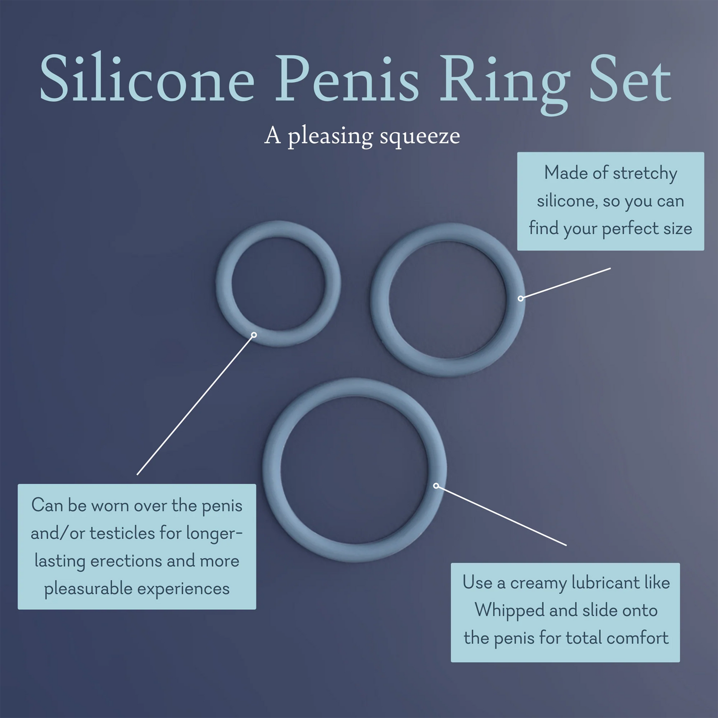 Silicone Ring Set official English product feature card