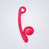 Pink Snail Curve dual stimulator on a cool gray studio background