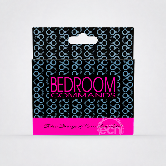 Bedroom Commands Card Game on The Luv Coach approved neutral studio background