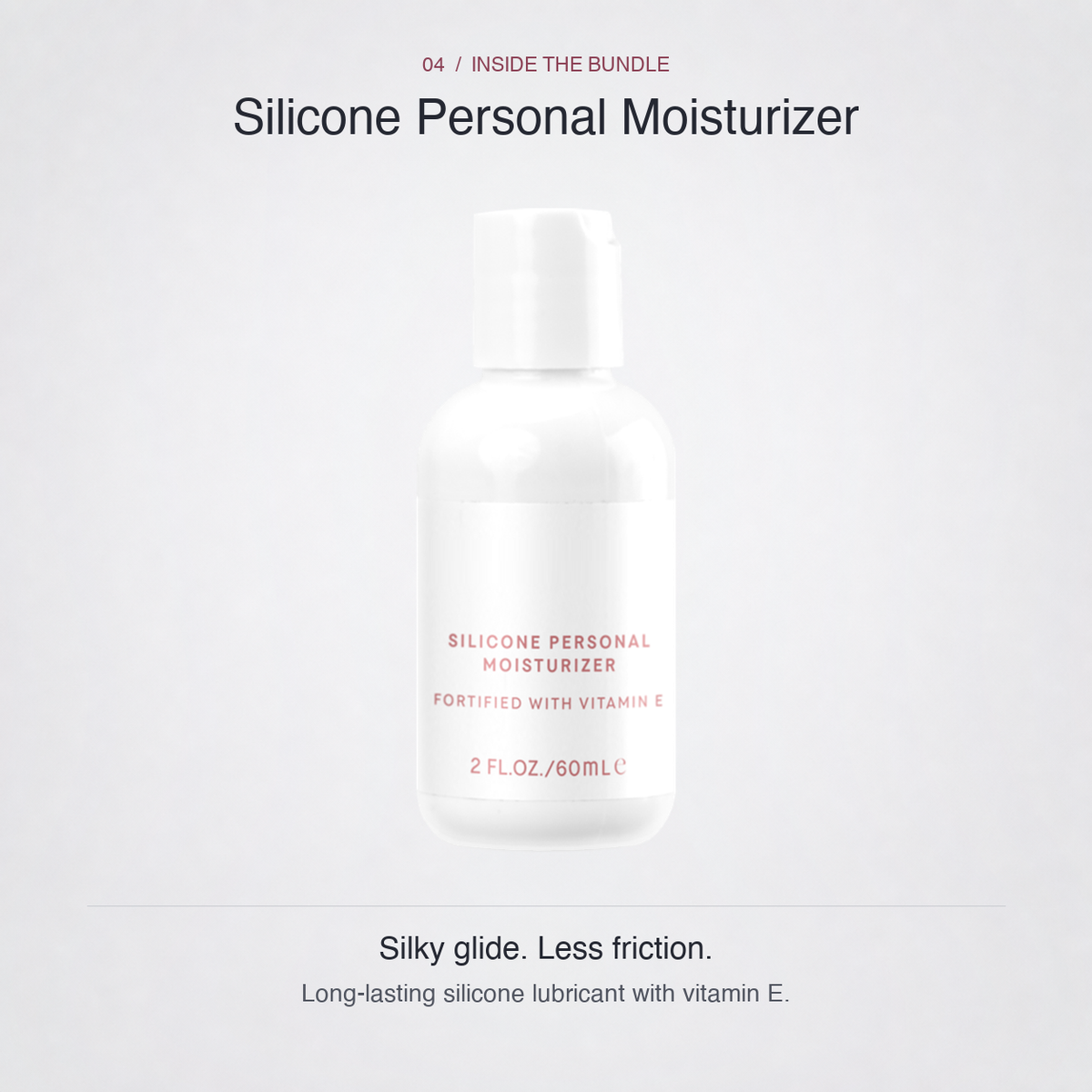 Silicone Personal Moisturizer: long-lasting glide without a floor shadow