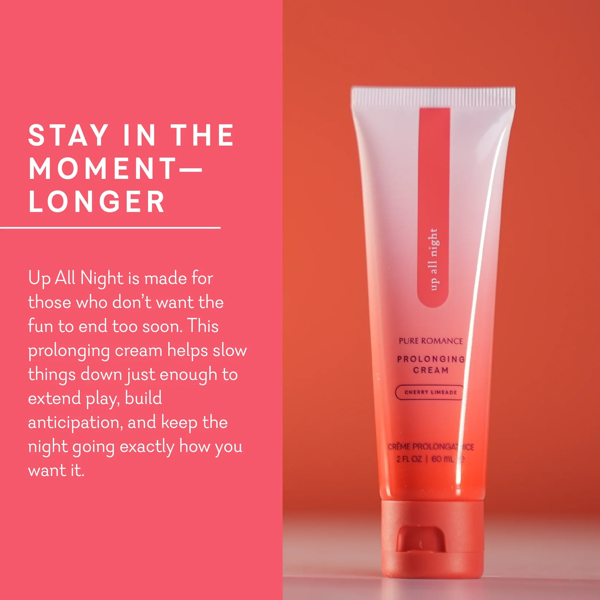 Up All Night prolonging cream with Stay in the moment longer product information