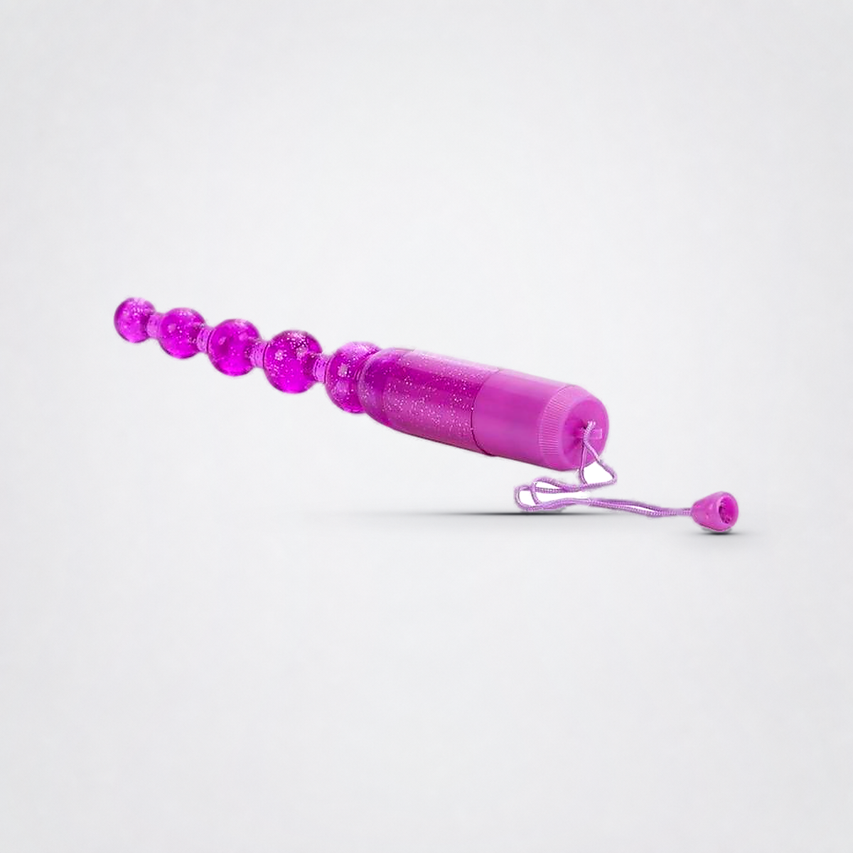 Vibrating Pleasure Anal Beads on a light neutral studio background