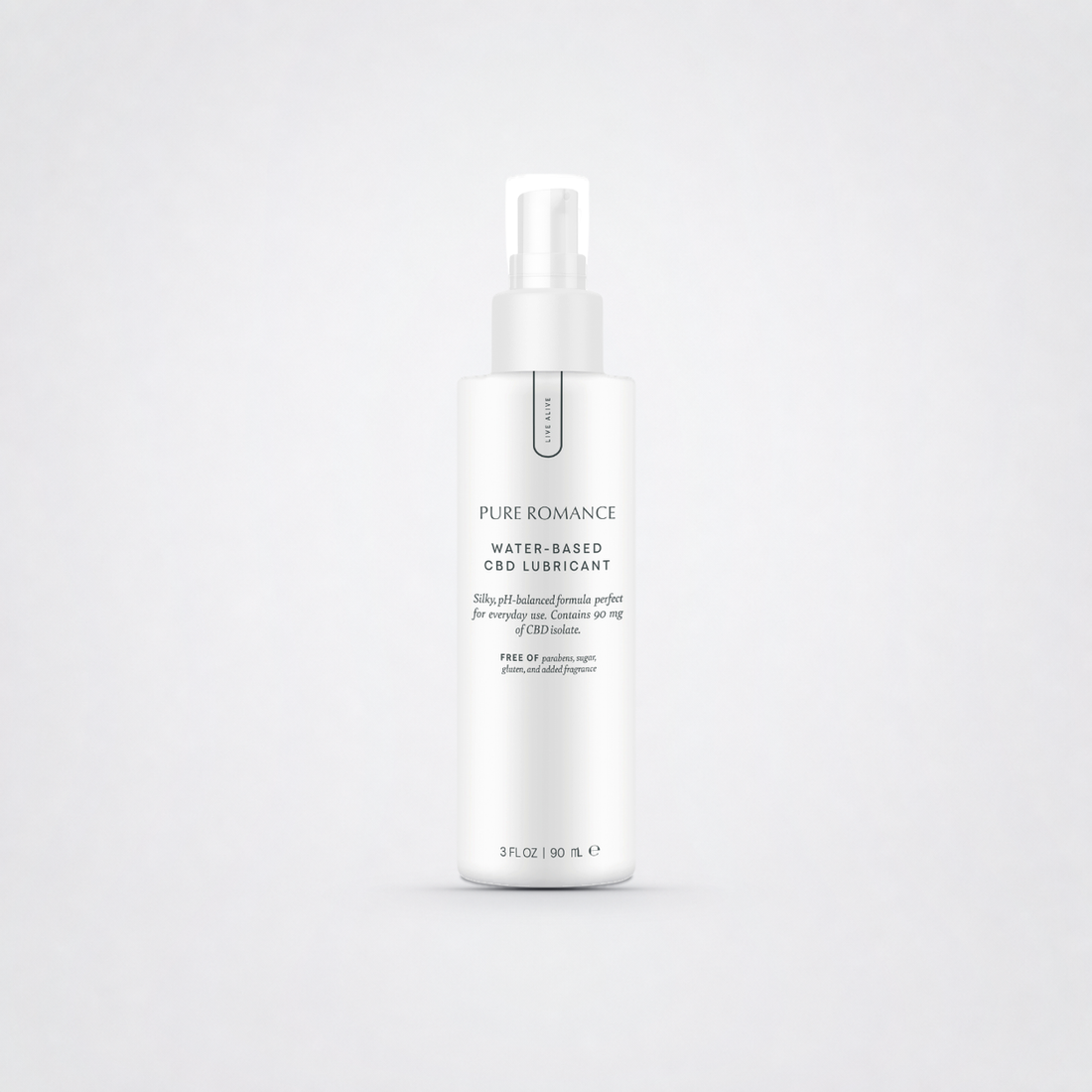 Water Based Lubricant - HeLi - great for discomfort on The Luv Coach approved neutral studio background