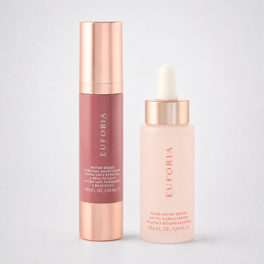 Wetter Is Better For Her bundle with Water-Based Personal Moisturizer and Nourishing Drops
