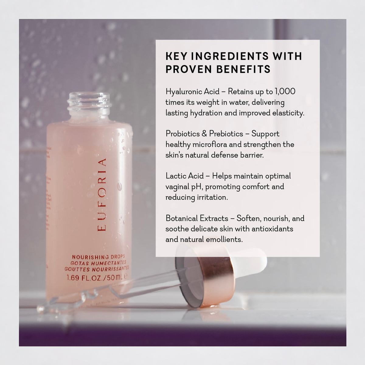 Euforia Nourishing Drops key ingredients and benefits