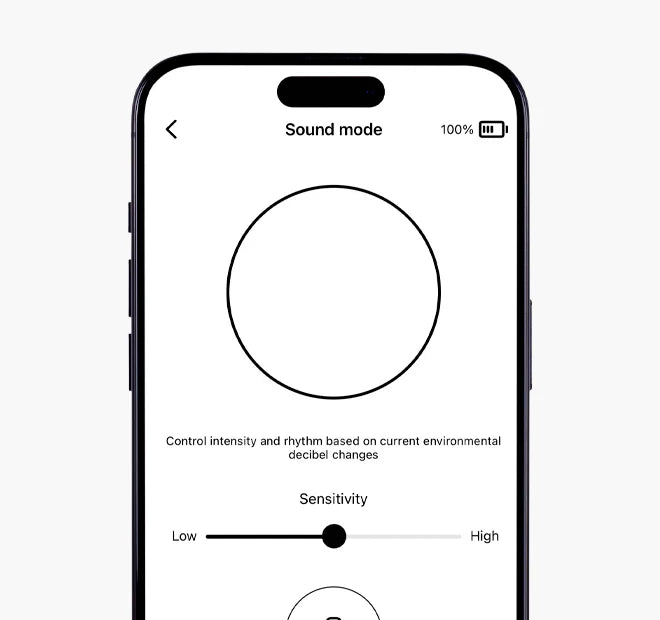 Sound Mode sensitivity control in the iToys app