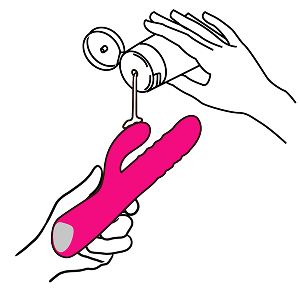 Applying water-based lubricant to Velvo