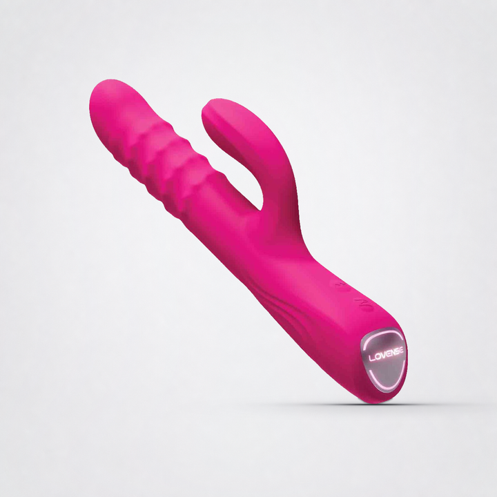 Angled side view of the Velvo rabbit vibrator