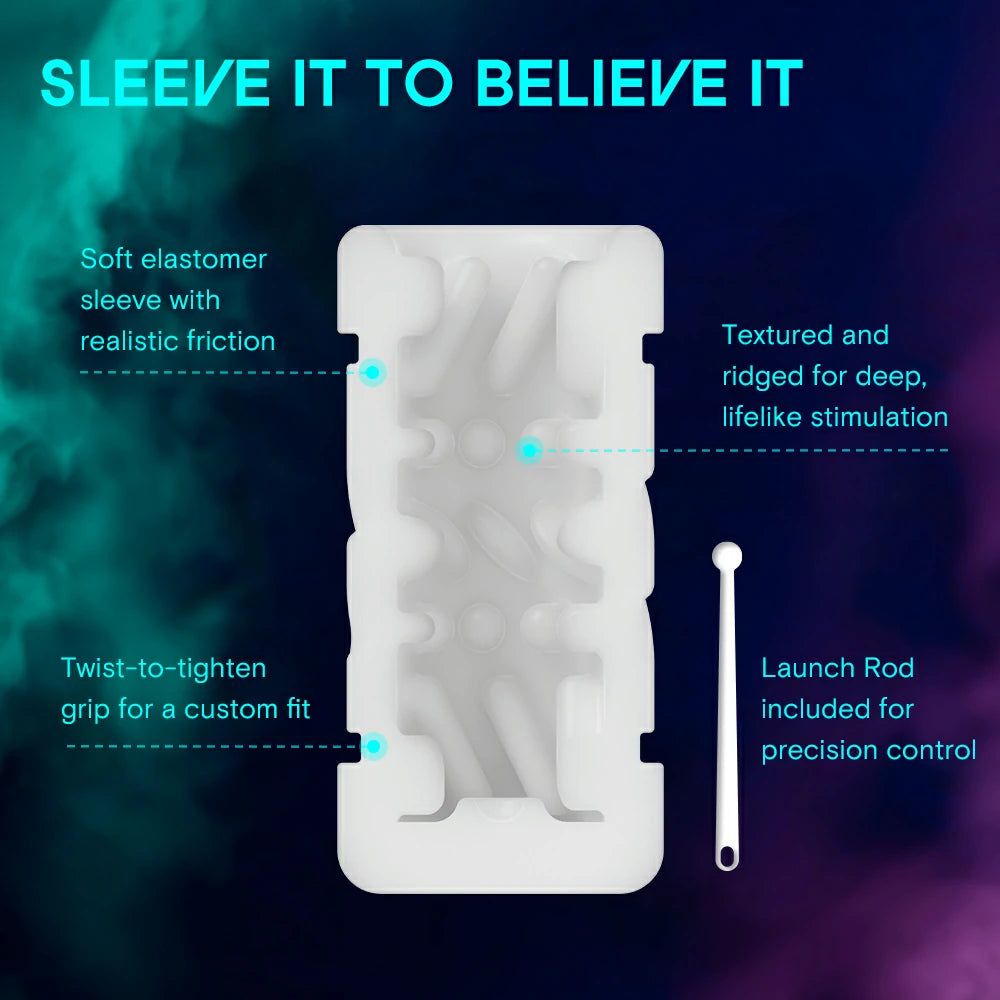 Jetpack textured sleeve and launch rod